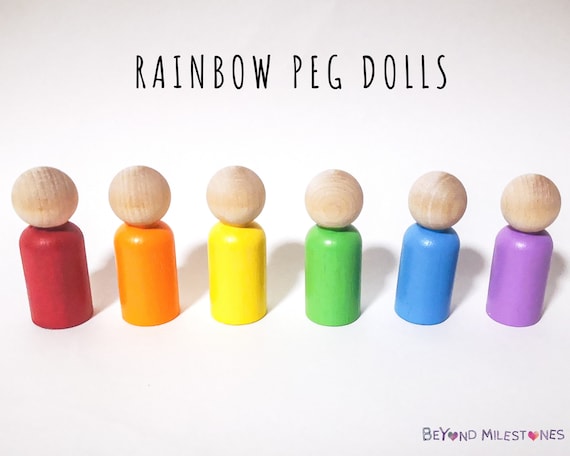 rainbow peg people