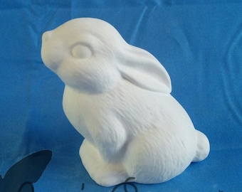 Sitting Bunny - Made To Order - Paint Your Own Bisque