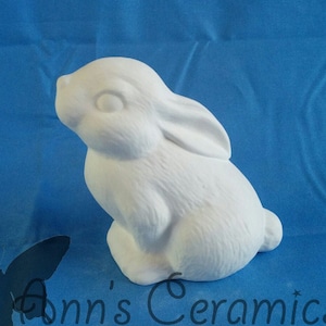 Sitting Bunny - Made To Order - Paint Your Own Bisque