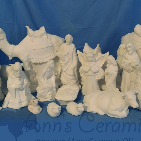 Paint Your Own Nativity Set Etsy