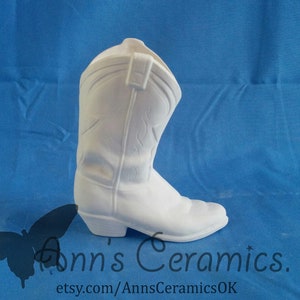 Small Western Boot (right) - Made To Order - Paint Your Own Bisque