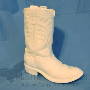 Cowboy Western Boot - Made to Order - Paint Your Own Bisque