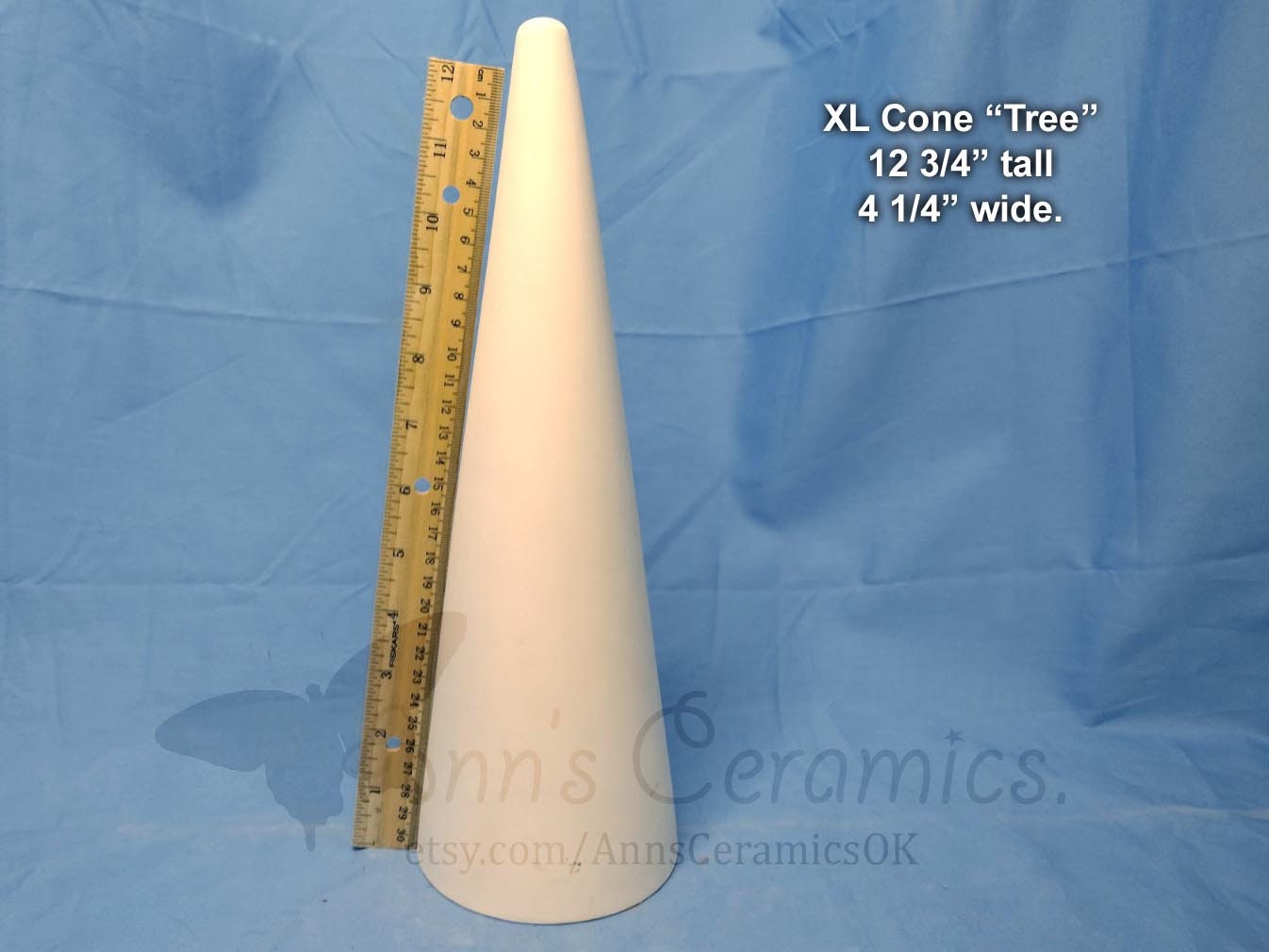 Mini Styrofoam Cones, Set of Six Polystyrene Cones, Height 12,5 Cm