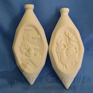 Nostalgia Ornaments - Rooftop and Reindeer - Made to Order - Paint your own Bisque!