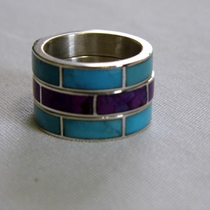 Mine Finds by Jay King 925 Campitos and Purple Turquoise Ring Size 5 3/4
