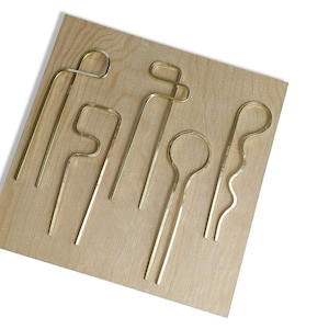 Unique Sculptural Brass Hair Forks