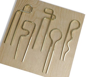 Unique Sculptural Brass Hair Forks