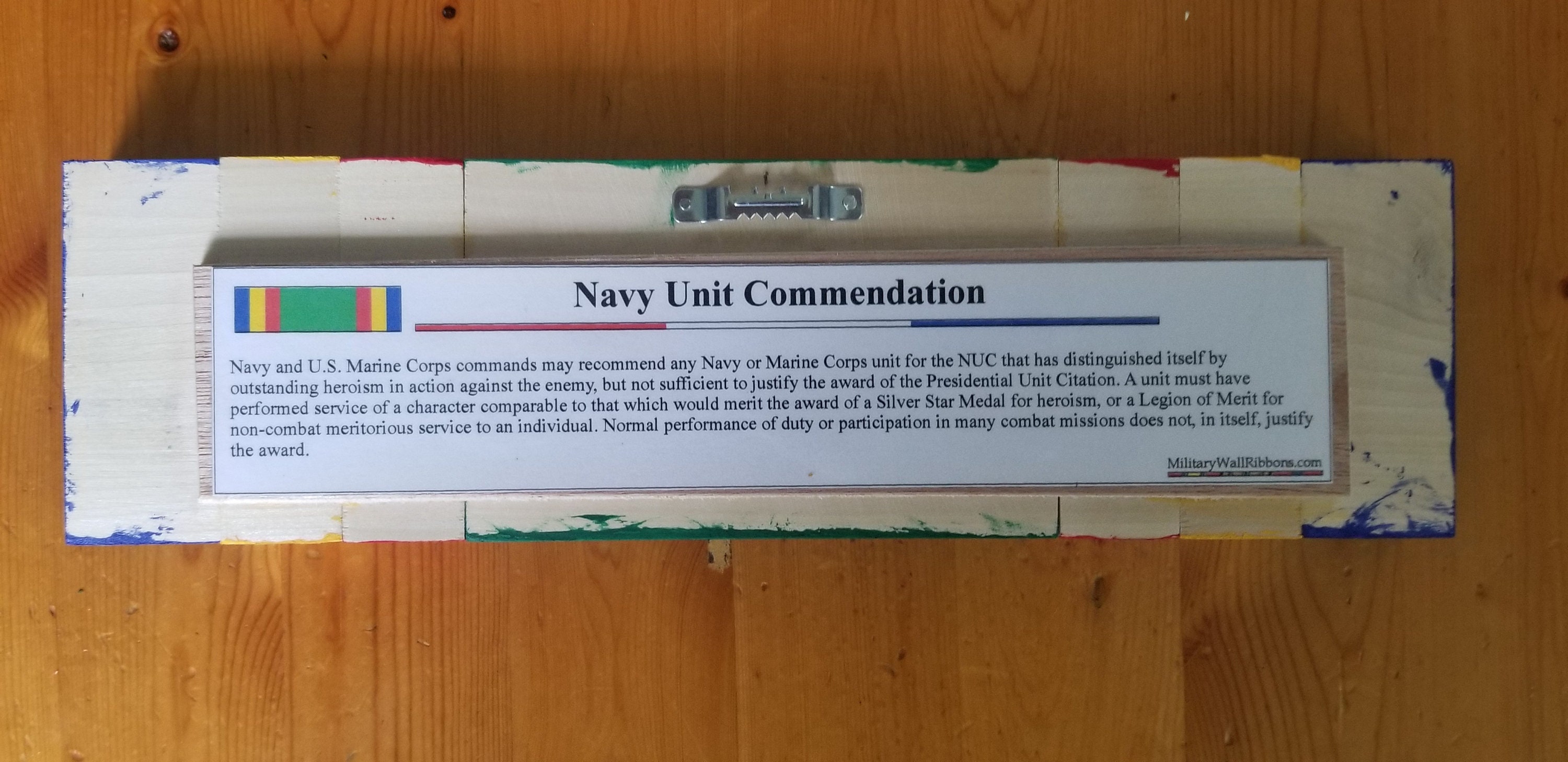 Navy Unit Commendation Desktop/wall Ribbon - Etsy