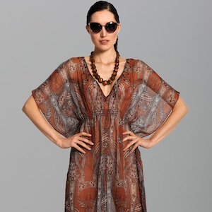 Maxi Dress Beach Cover Up Pareo Tunic Bikini Cover up Kaftan Beach Swim Cover Up, Beachwear, Jolie