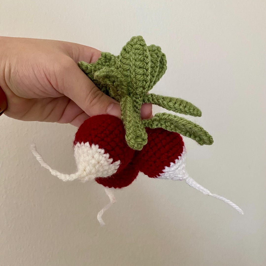 Crochet Raddish Handmade Crochet Radishes Set of 3 - Etsy