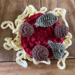 crochet spaghetti dinner