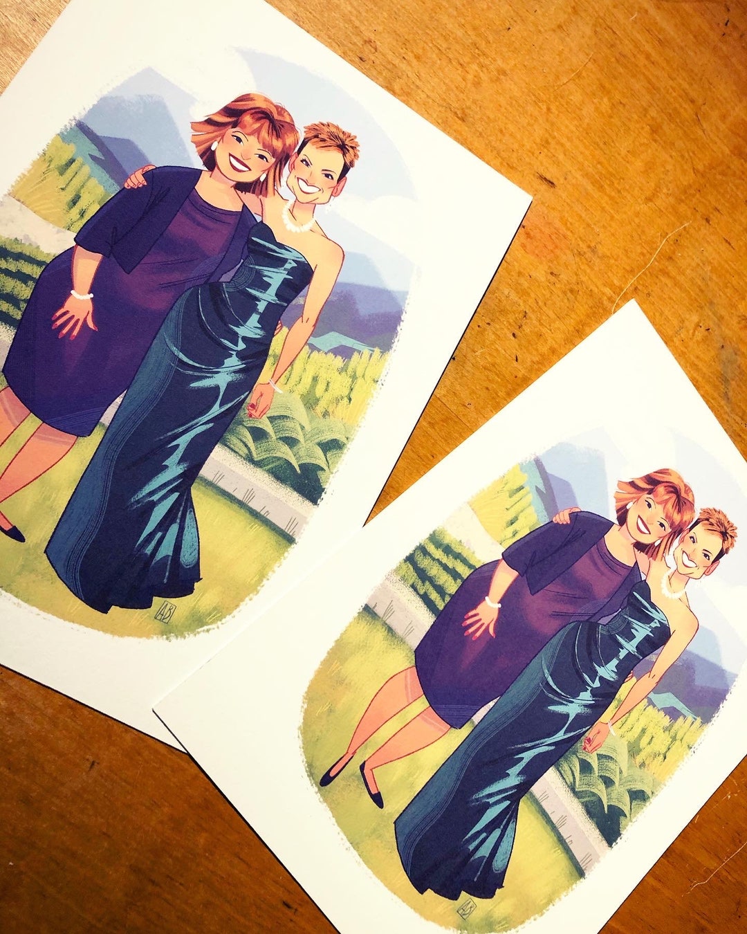 Hard Copy Prints Example Hard Copy Print Add on Listing for Custom Illustrated Family Portrait ...