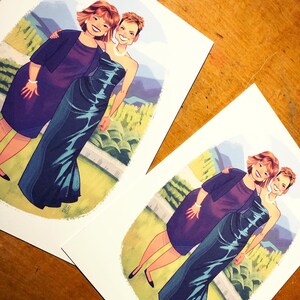 Hard Copy Print Add On Listing for Custom Illustrated Family Portrait