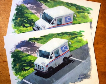 Lil' Mail Truck Art Print