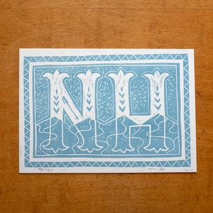 Carte postale New Hampshire imprimée à la main