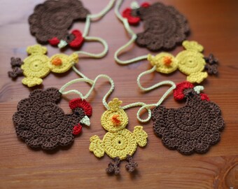 Freydis&Sun Home - crocheted garland - crocheted home decoration