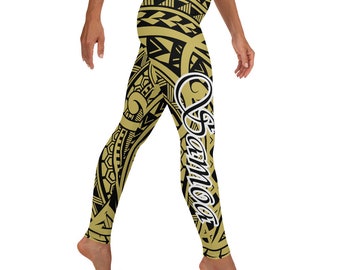 Custom black/gold Samoa Leggings