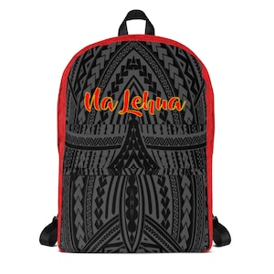 Na Lehua Blk and Red Backpack
