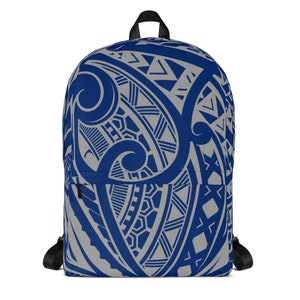 Blue Polynesian Tattoo Backpack