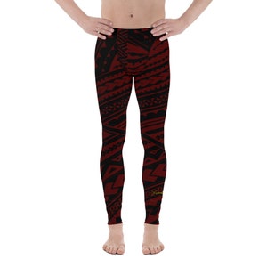 Herren Rote Kanaka Maoli Leggings
