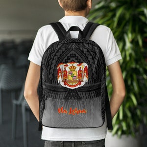 Black / Silver w/ Hawaiian Coat of Arms Backpack