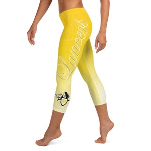 Custom Sacred Hearts Academy Gold/ White Capri Leggings