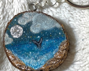 Starry Seascape Keychain