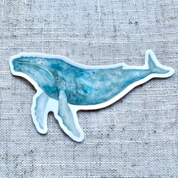 Humpback Whale Weatherproof Sticker Decal