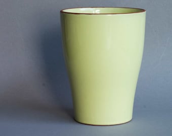 Dutch Yellow Seventies Vase MCM Art Ceramics Netherlands