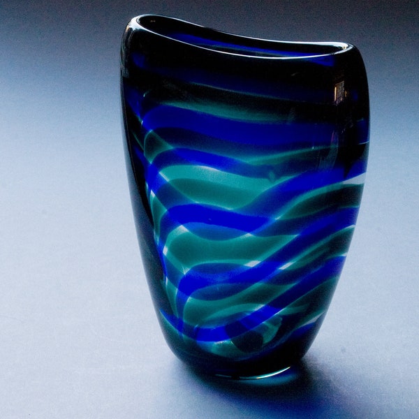 Floris Meydam Serica 1 Spiral Vase 1952 Leerdam Glassworks Netherlands MCM Dutch Art Glass