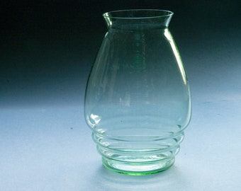 Art Deco Vaas waarschijnlijk Leerdam Glass MCM Dutch Art Glass