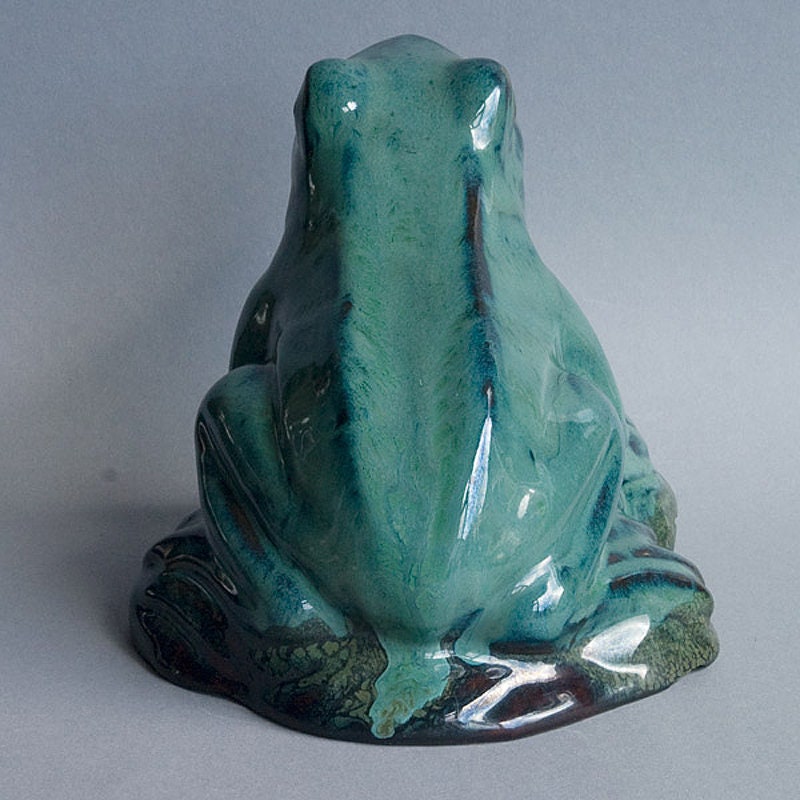 Big Frog Statue Figurine MCM Dutch or Belgian Ceramics Etsy