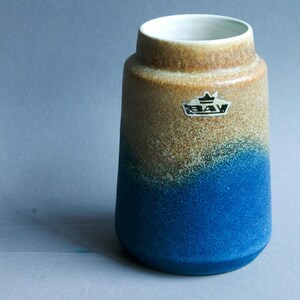 Jarrón Bay Keramik 68 12 WGP MCM Art Ceramics, raro, de la década de 1960, Alemania Occidental.
