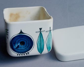 Marianne Westman Rörstrand 'Picknick 43' Butter Dish Sweden MCM Scandinavian Art Ceramics