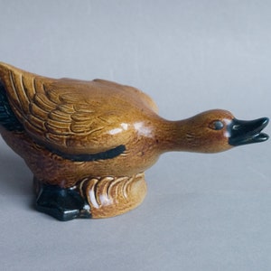 Duck Figurine MCM French Art Ceramics image 3