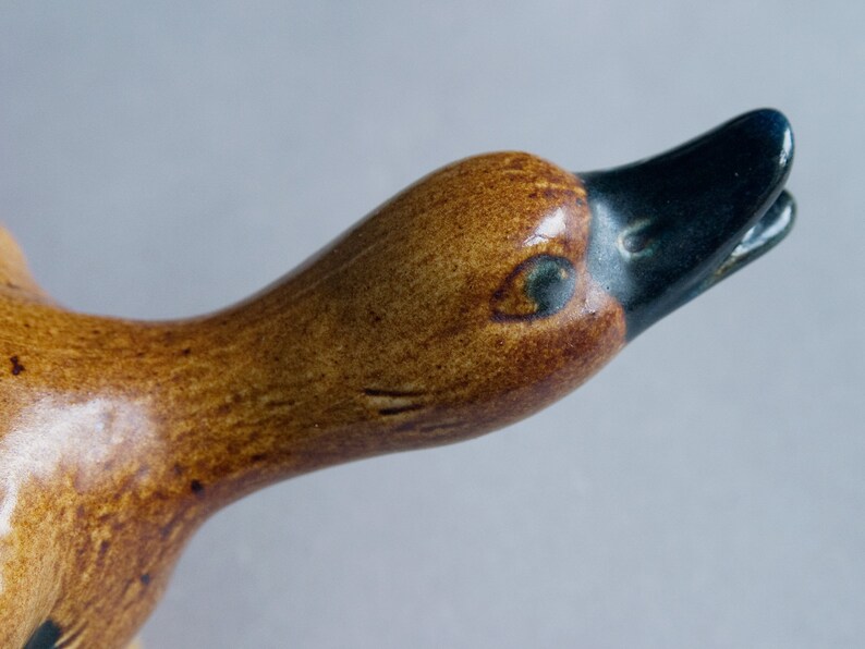 Duck Figurine MCM French Art Ceramics image 9