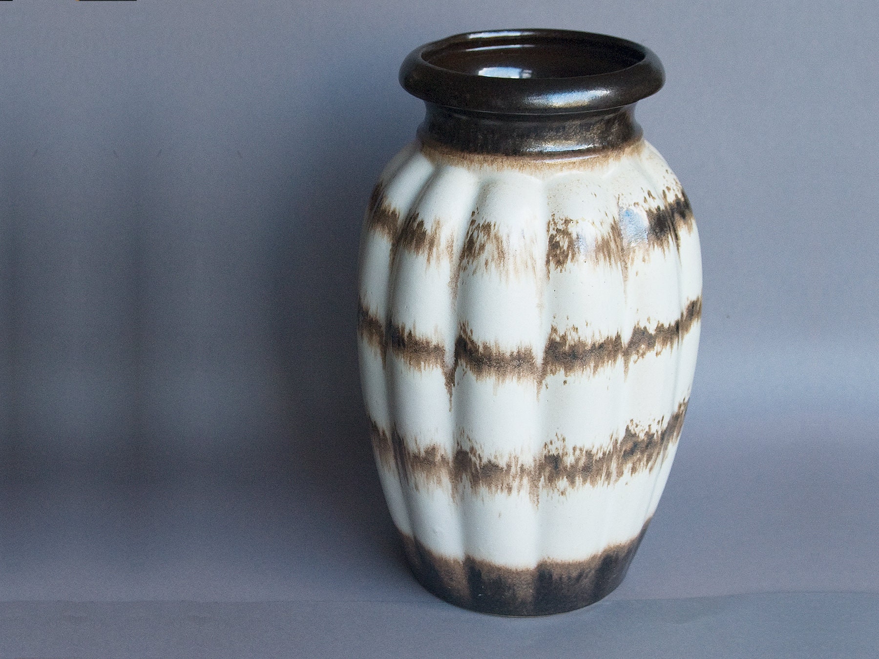 Big Scheurich 292-34 Pumpkin Floor Vase MCM WGP Fat Lava West