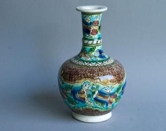 Kütahya Vase with Iznik Design MCM Art Ceramics Turkey