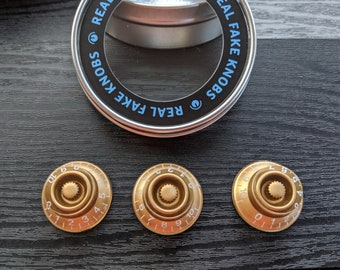 Real Fake Knobs LP-type Gold - 3 Magnet Set