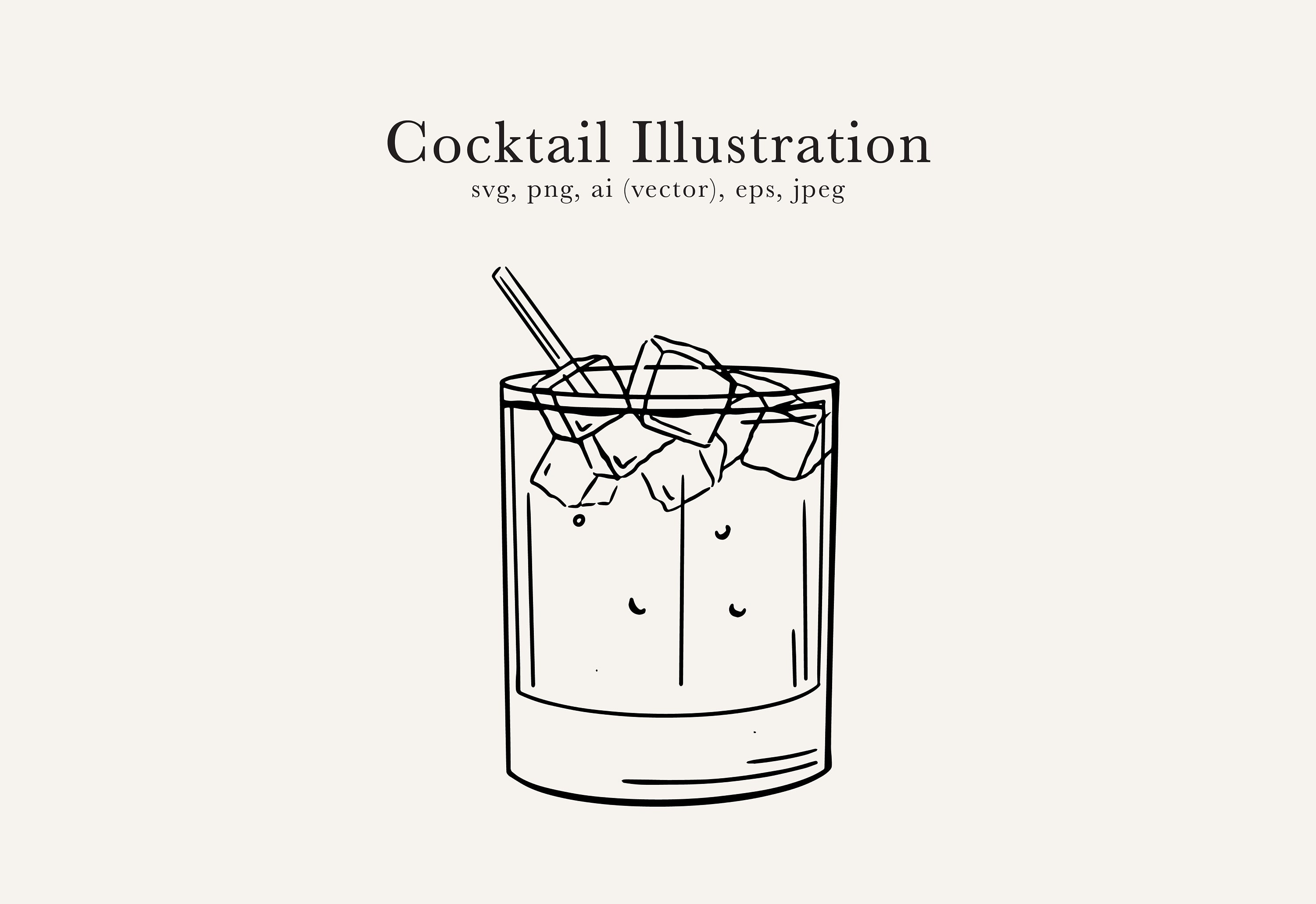 Cocktail Illustration, Rum and Coke JPEG, Simple Cocktail Clip Art, Cranberry Vodka Drawing, Rum and Coke SVG