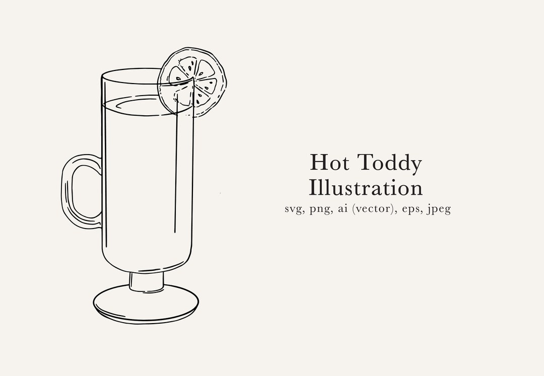 Hot Toddy Illustration, Hot Toddy PNG, Hot Toddy SVG, Wedding Cocktail