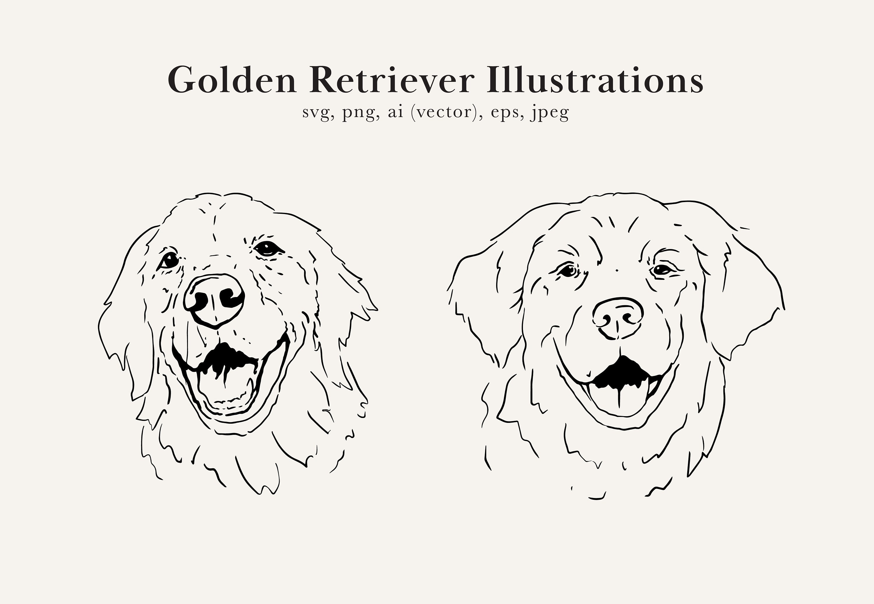 Golden Retriever Clip Art, Golden Vectors, Golden Retriever Tekening, Hond  Moeder, Hond Clip Art, Hond SVG, Golden Retriever SVG - Etsy België, image size:3000x2074
