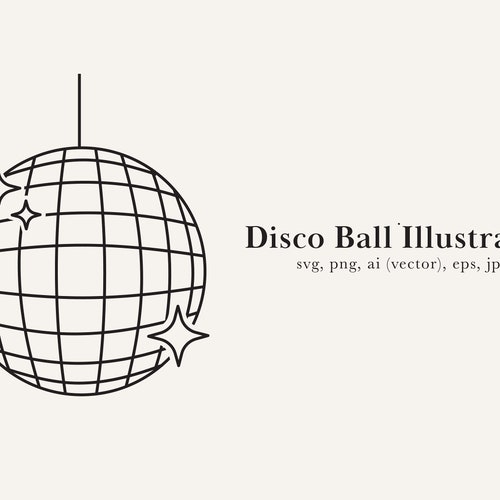 Disco Ball Clip Art Disco Ball Drawing Disco Ball Cutting Etsy Australia