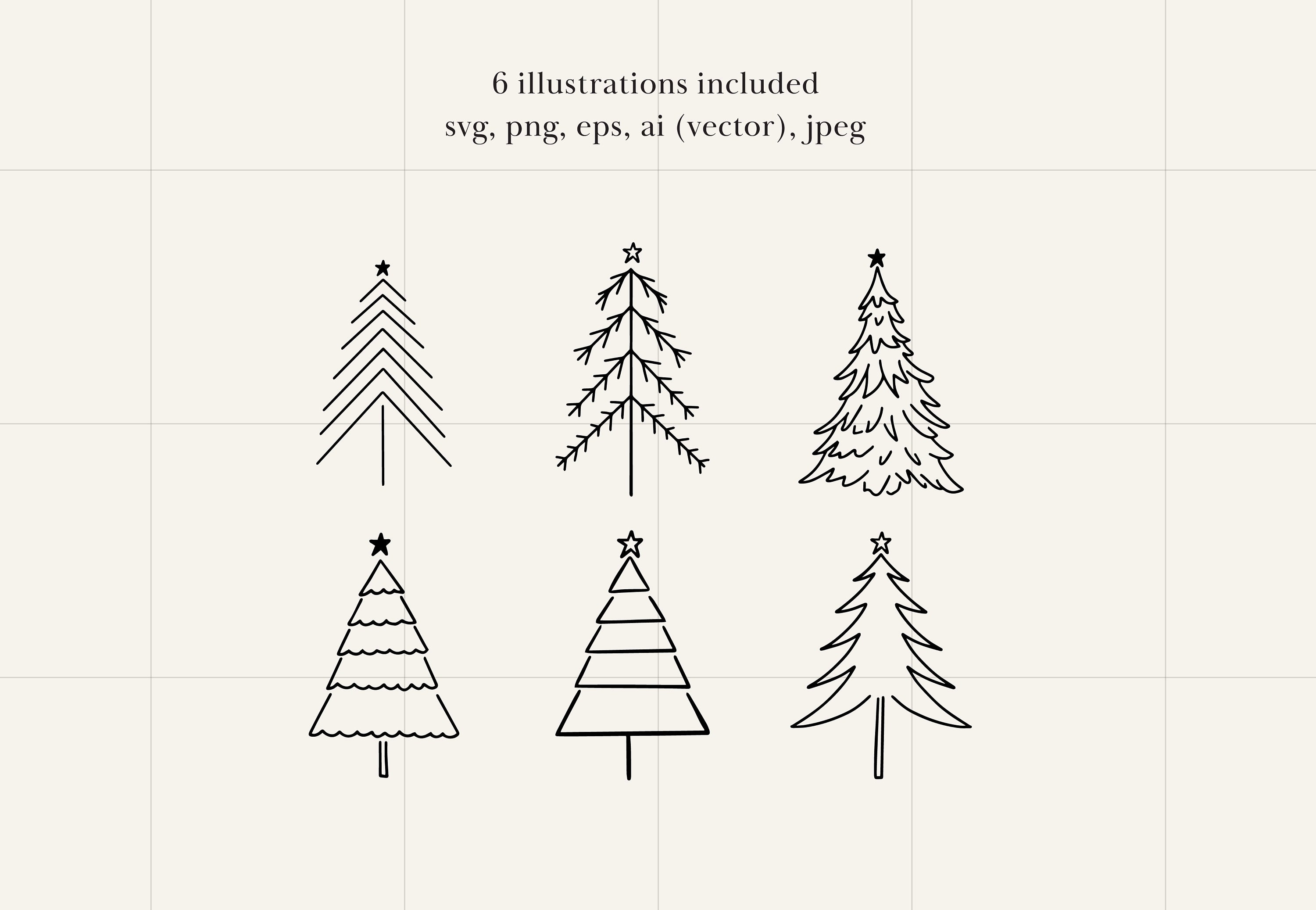 クリスマスツリーのイラスト、クリスマスツリーの絵、ツリーの SVG