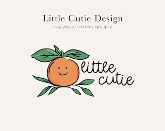 Little Cutie Design, Little Cutie SVG, Little Cutie Illustration, Little Cutie Outline, Little Cutie Boots, Little Cutie Orange design