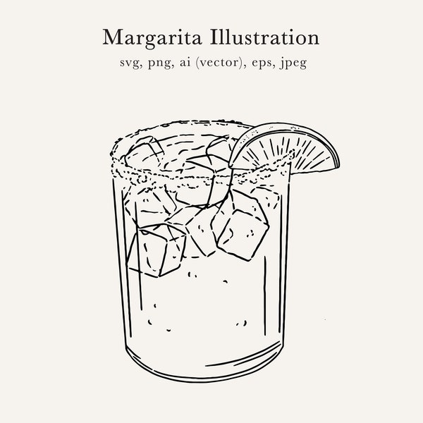 Margarita Drawing, Margarita Illustration, Margarita SVG, Marg PNG, Margarita Clip Art