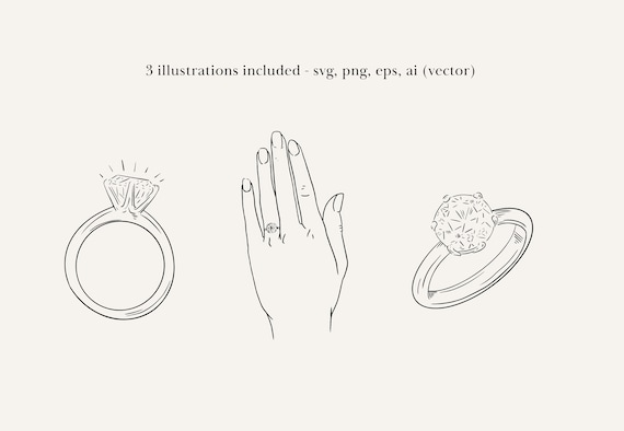Hand Drawn Set Of Different Jewelry Rings Vector Illustration Of A Sketch  Style Stock Illustration - Download Image Now - iStock