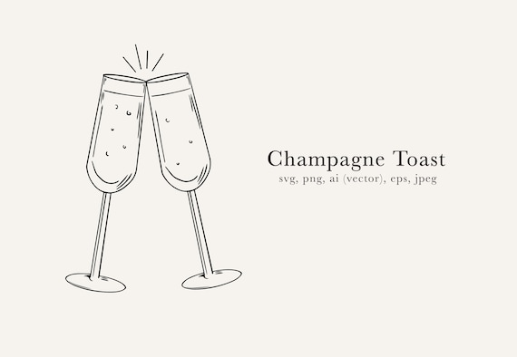 Champagne Toast Image, Champagne Toast SVG, Cheers PNG, Champagne JPEG,  Wedding Cheers Svg 