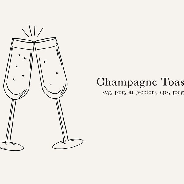 Champagne Toast Image, Champagne Toast SVG, Cheers PNG, Champagne JPEG, Wedding Cheers svg