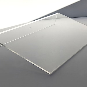 20 inch long clear floating shelf, custom length depth